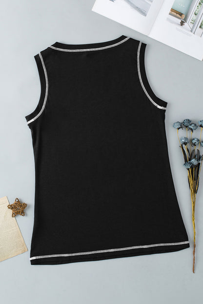 Graphic Round Neck Tank