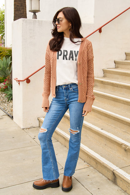 Simply Love Full Size PRAY Round Neck T-Shirt