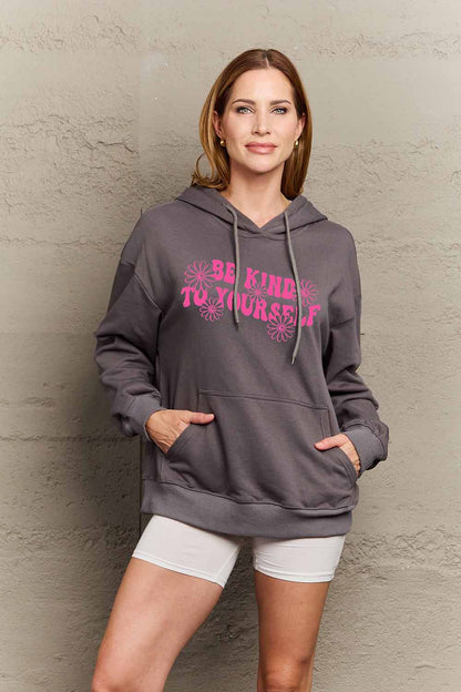 Simply Love Simply Love Full Size BE KIND TO YOURSELF Graphic Hoodie